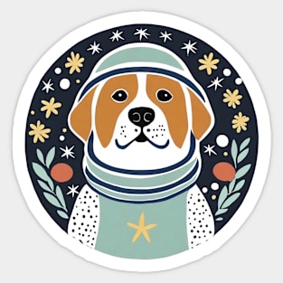 Space dog Sticker